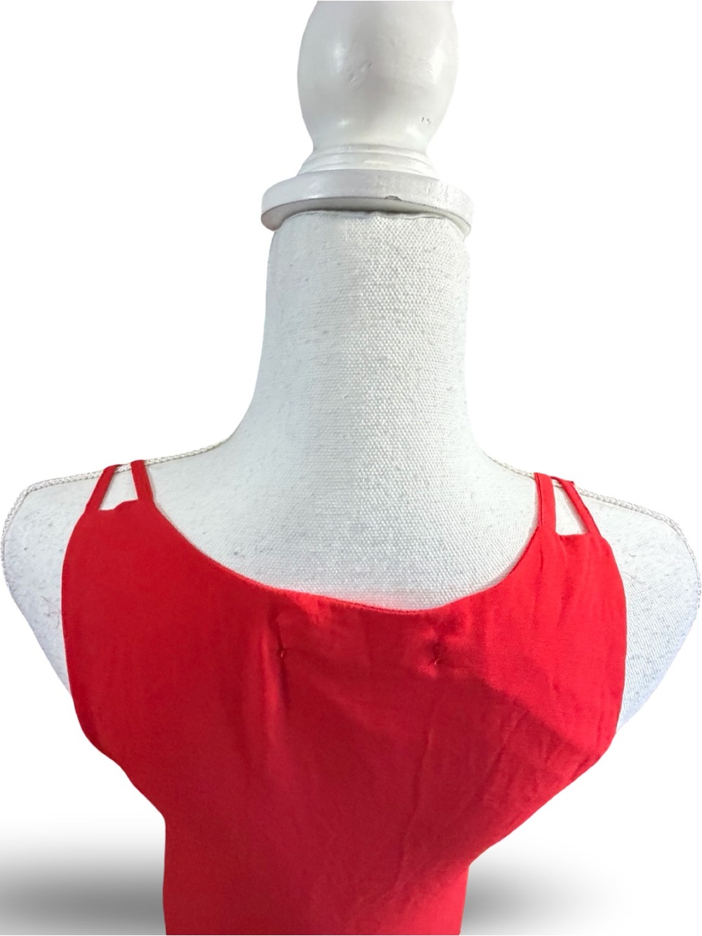 One One Six Red Asymmetrical High-Low Tiered Maxi Dress, S - Picture 8 of 11